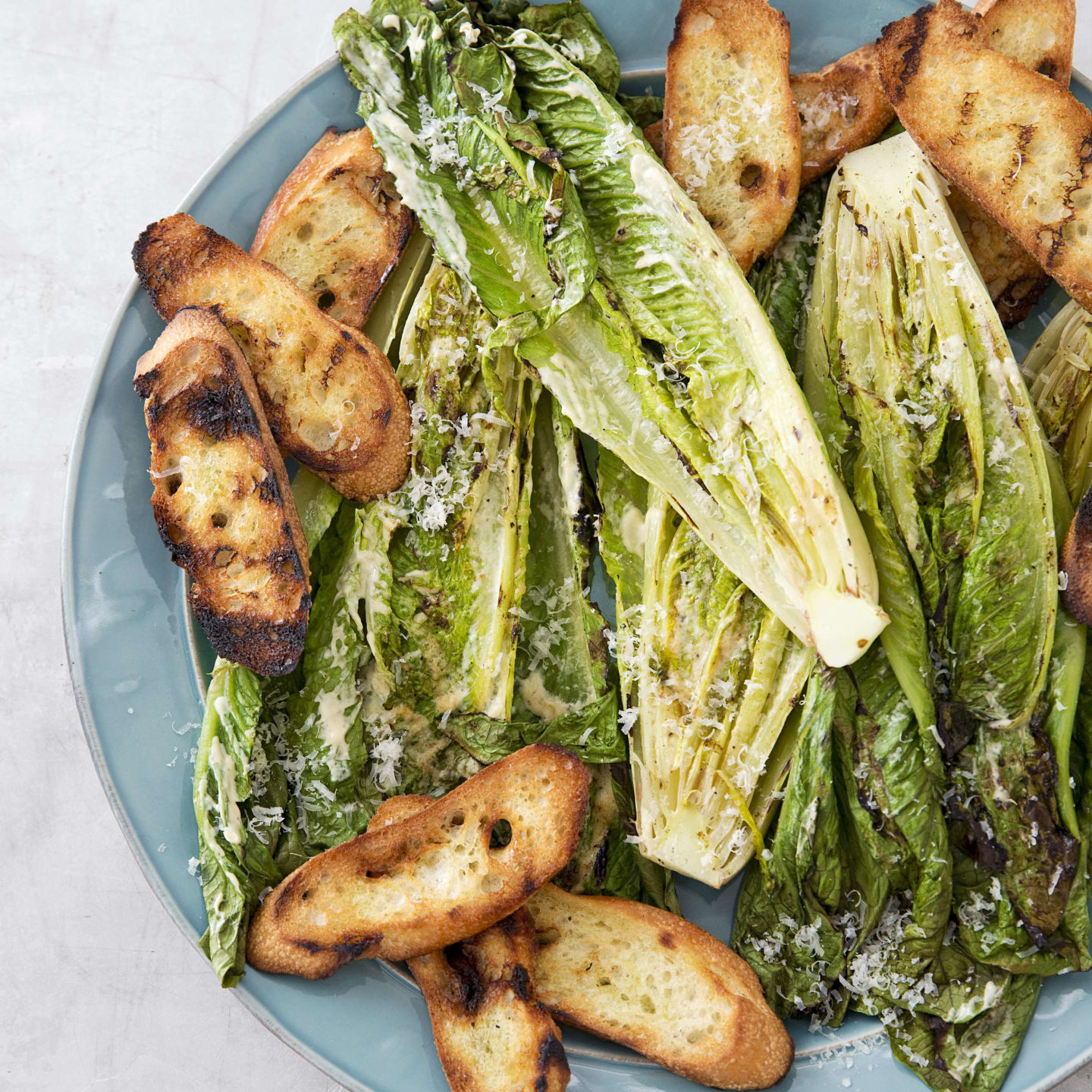 Food Column ATK Grilled Caesar Salad